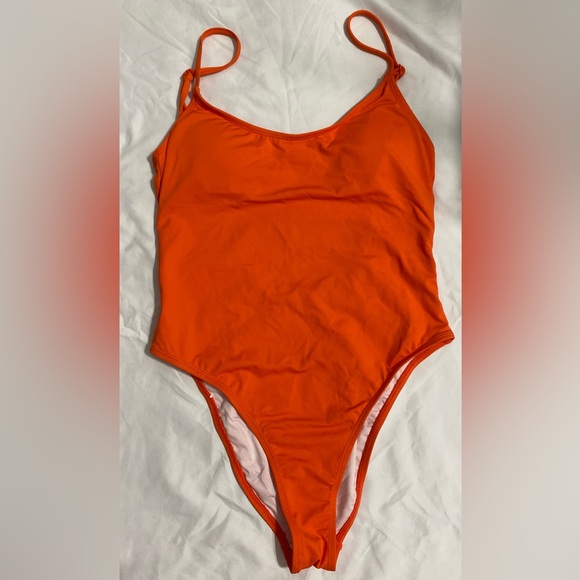 Mono B Orange One Piece Swimsuit - Picture 1 of 3